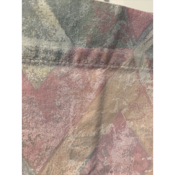 Vintage Wamsutta Standard Pillowcases Pair Abstract Southwestern Pastel Diamond - Picture 3 of 13